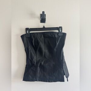Zara Black Bustier Strapless Top